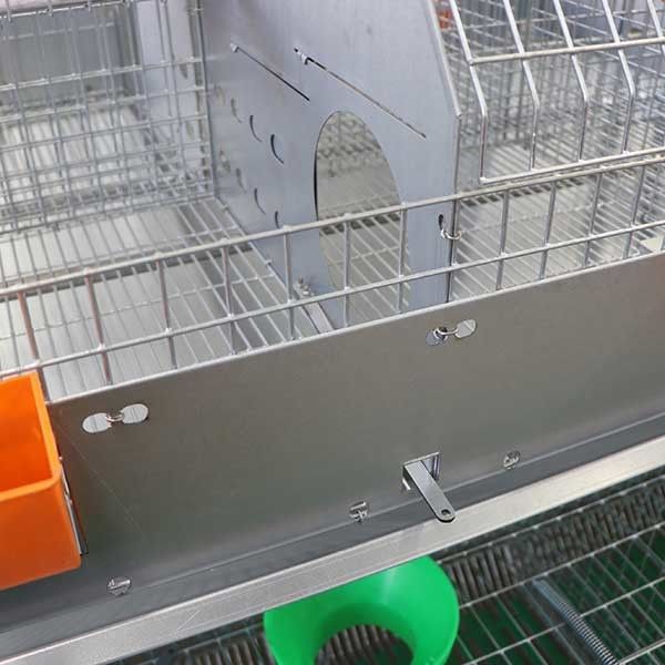 24 ogniwa Akumulator Farma Klatka dla królików Dwa poziomy Łatwe czyszczenie Trwałe