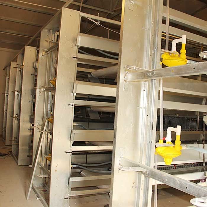 Nowoczesne klatki dla drobiu typu H, 4 poziomy, 120 cm Łatwe w montażu klatki dla kurczaków