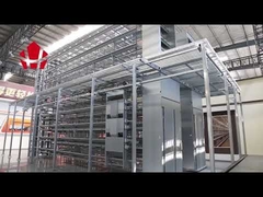 8 Tiers H Type Steel Wire Cage Fireproof For Layers Chickens